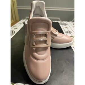 Hogan Rebel Pink Leather Slip On Sneaker Shoes Women's US 10 - MSRP $545